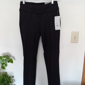 Maurices Smart Black and White pinstripe pull on dress pants Size XS NWT